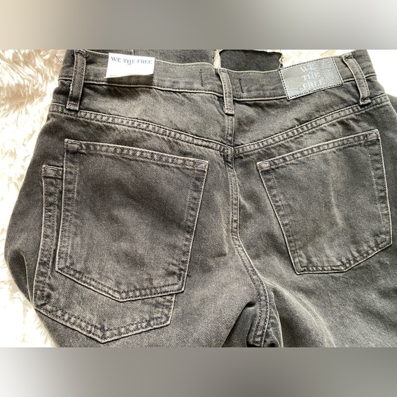 Free People Ripple Wide Leg Crop Dark Wash Size 26 - Picture 5 of 9